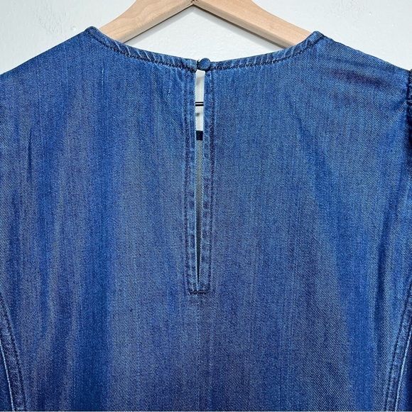 NEW Boden Denim Blouson Shift Dress US‎ 12R Tencell Chambray Spring - Picture 14 of 16